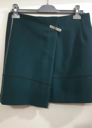 Jupe courte Cop.Copine vintage Y2K années 2000 velours vert foncé fermeture bijoux M très bon état, brand: Cop Copine, condition: Very good, size: M / 38 / 10, €46.00, €49.00 includes Buyer Protection