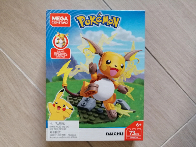 Mega Construx Pokemon Raichu Construction Set with character