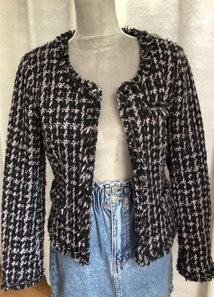 Veste courte tweed noir Texto, brand: Texto, condition: Very good, size: M / 38 / 10, €10.00, €11.20 includes Buyer Protection