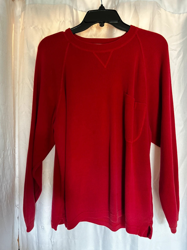 red eddie bauer pullover 1