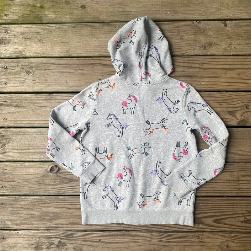 Cat & Jack Zip Up Unicorn Sweatshirt 2