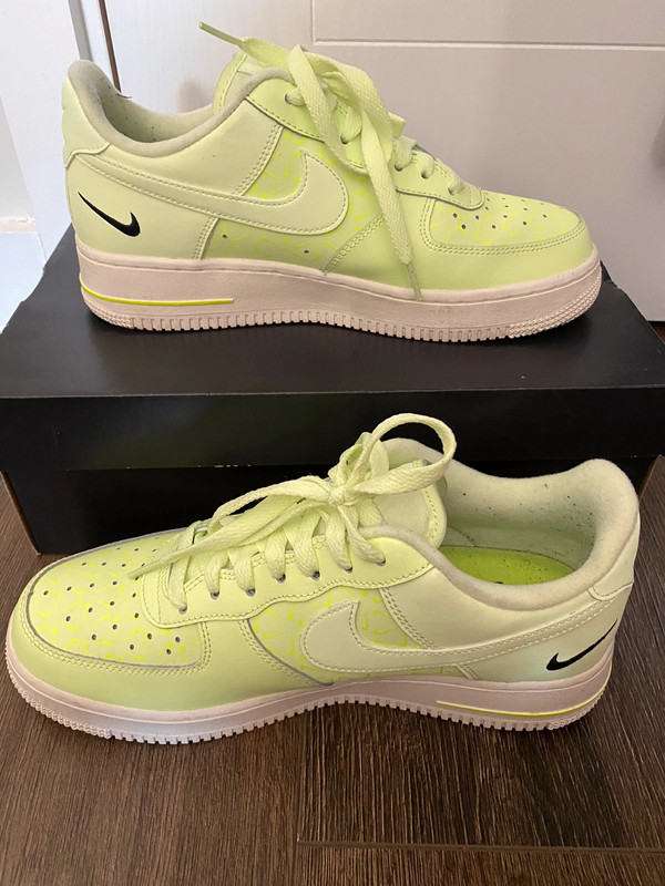 Nike Air Force 1 07 LV8 White/Barely Volt Men&s Shoes, Size: 8.5