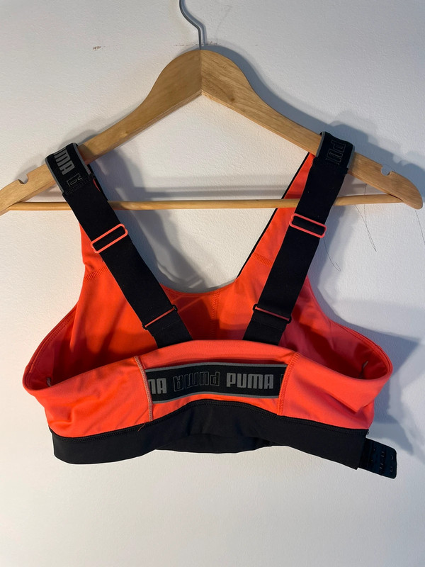 Brassière sport Puma orange et noire