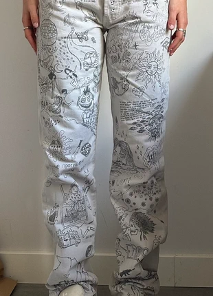 Pantalón Vintage Pintado a Mano, marque: Big Star, état: Très bon état, taille: S / 36 / 8, 9,00 €, 10,15 € Protection acheteurs incluse