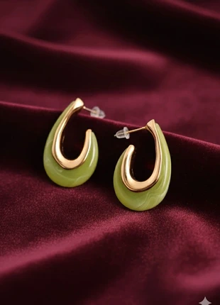 Lime Curve Earrings – Bold. Sculptural. Chic, brand: Oliver Bonas, condition: Very good, £7.98, £9.08 includes Buyer Protection Pro