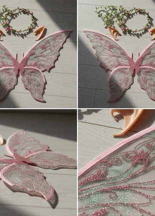 Ailes Féeriques Roses Scintillantes – Elfique / Cosplay / Festival / Fantasy, merk: Atelier Ysée, staat: Heel goed, maat: M / 38 / 10, € 29,99, € 32,19 inclusief Kopersbescherming Pro