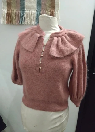 pull vieux rose ba&sh t 36 manches mi-longues col rétro, brand: Ba&sh, condition: Very good, size: S / 36 / 8, €75.00, €79.45 includes Buyer Protection