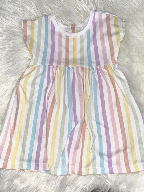 Rainbow striped dress 1