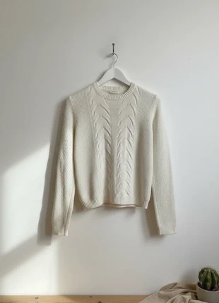 🤍 Pull NAF NAF écru à fil métallisé argenté – Taille M, marke: Naf Naf, zustand: Sehr gut, größe: M / 38 / 10, 14,00 €, 15,40 € inklusive Vinted-Käuferschutz