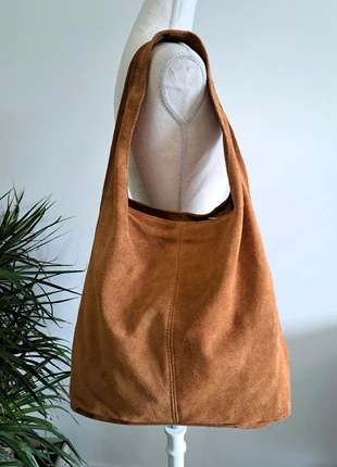 Carteira shopper em pele camel com 1 alça Borse in Pelle, marca: Borse in Pelle, estado: Novo sem etiquetas, €42.50, €45.33 inclui Proteção do Comprador