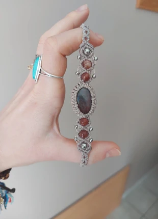 Bracelet en micromacramé, agate indienne et acier inoxydable Côté Atelier bijoux, marke: Côté Atelier bijoux, zustand: Neu, mit Etikett, 17,00 €, 18,55 € inklusive Vinted-Käuferschutz