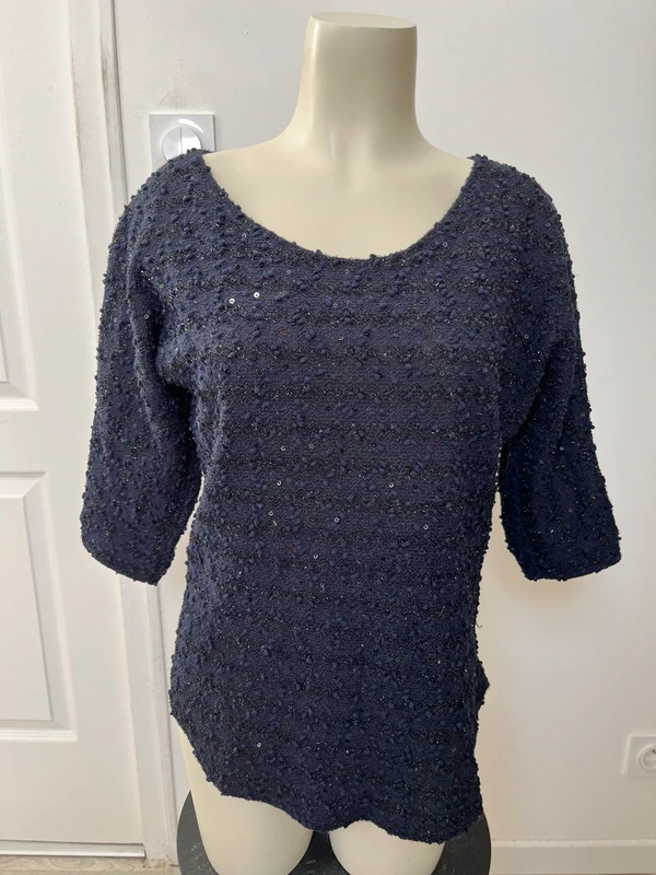 Haut manches 3/4 avec sequins