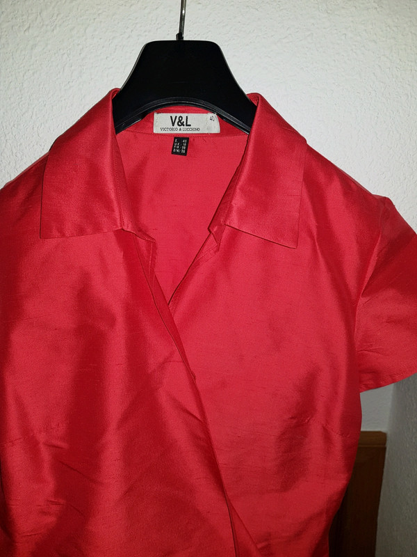 Circular cocina Contradicción Blusa de seda salvaje roja - Vinted