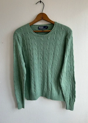 Pull Torsadé Ralph Lauren en Soie Menthe 📏 M, brand: Ralph Lauren, condition: Very good, size: M, €39.00, €41.65 includes Buyer Protection Pro