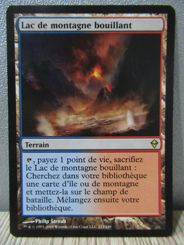 carte Magic The Gathering MTG - lac de montagne bouillant - édition zendikar 1