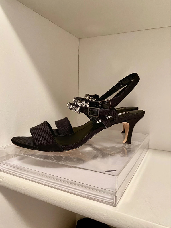 Karl lagerfeld black diamond heels 1