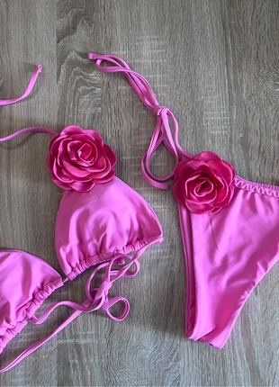 Bikini rose avec fleurs tanga, condition: New without tags, size: M / 38 / 10, €10.00, €11.20 includes Buyer Protection