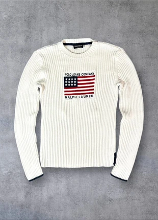 Pull maille flag Ralph Lauren blanc - Taille M, brand: Ralph Lauren, condition: Very good, size: M / 38 / 10, €55.00, €58.45 includes Buyer Protection Pro