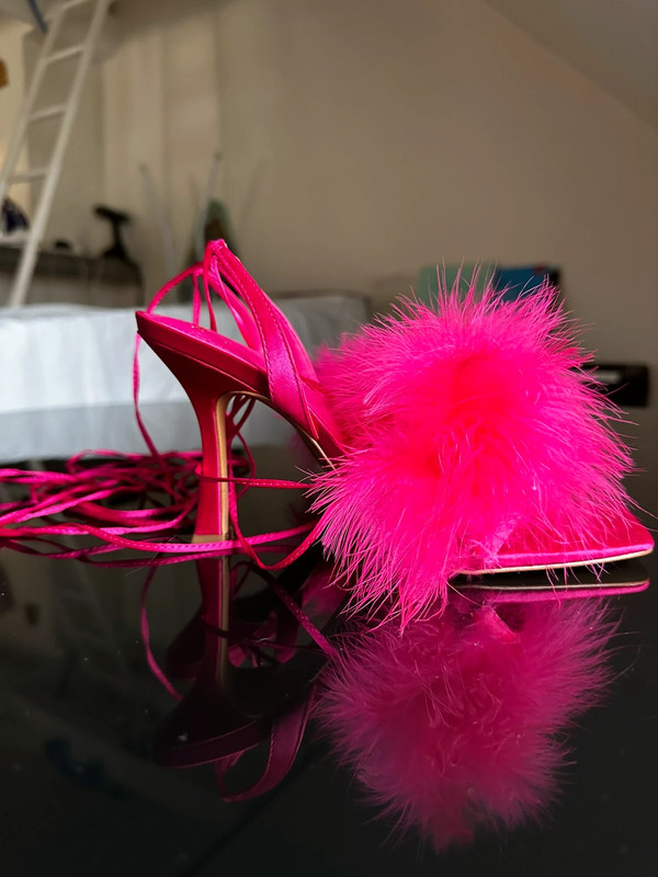 Mango Feather pink sandals Vinted