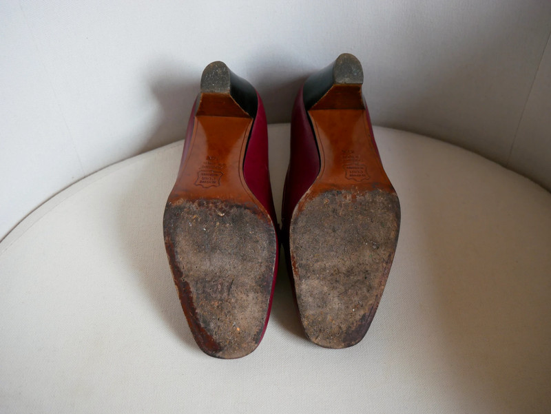 Vintage 70s Chaussures italiens femme talon en cuir Vinted