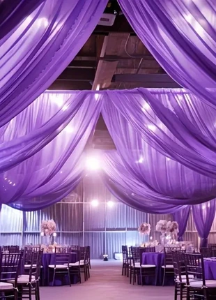 30x Eleganter Violetter Chiffon-Vorhang 800x75, brand: NO LABEL, condizioni: Nuovo con cartellino, €80.00, €84.70 include la Protezione acquisti