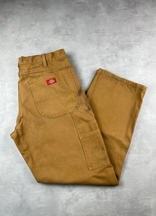 Pantalon dickies single knee workwear baggy marron vintage - Taille 33x30, marque: Dickies, état: Très bon état, taille: W33 | FR 42, 25,00 €, 26,95 € Protection acheteurs (Pro) incluse