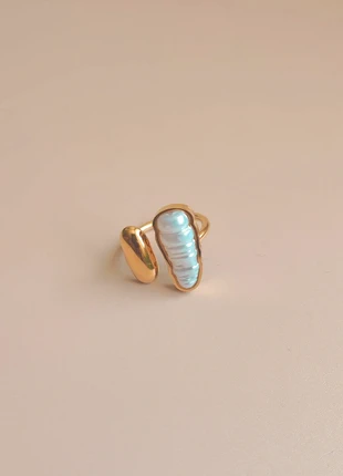 Bague ajustable dorée avec perles 18k plaqué or, condition: New without tags, size: Adjustable, €12.00, €13.30 includes Buyer Protection