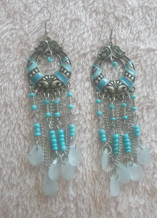 Boucles d'oreilles femme longues perles turquoises, marke: Boutique indépendante, zustand: Sehr gut, 3,00 €, 3,85 € inklusive Vinted-Käuferschutz