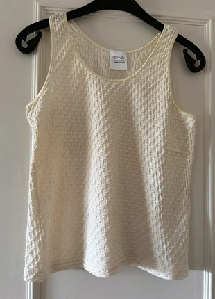 Leuk ecru stretch topje 38/40, condition: Very good, size: L / 40 / 12, €4.00, €4.90 includes Buyer Protection