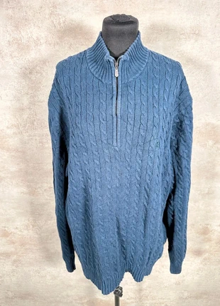 Pull Maille Torsadée Cable Knit Vintage Izod bleu profond taille XL, brand: Vintage Dressing, condition: Very good, size: XL, €9.00, €10.15 includes Buyer Protection Pro