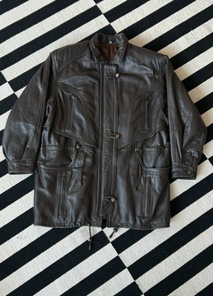 Veste en cuir marron vintage - Taille L, marca: Vintage Dressing, estado: Muito bom, tamanho: L, €24.90, €26.85 inclui Proteção do Comprador
