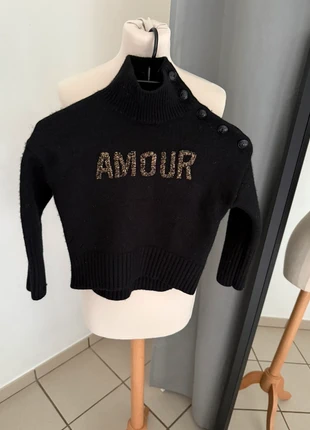 Pull Zadig & Voltaire “AMOUR” noir laine & alpaga chic et cosy, marca: Zadig & Voltaire, estado: Muy bueno, tamaño: 8 años / 128 cm, 100,00 €, 105,70 € Protección al comprador incluida