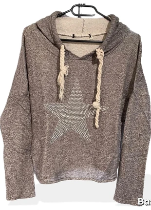 Sweat à capuche Femme | Gris motif étoile | Taille M, marke: sans marque, zustand: Sehr gut, größe: M / 38 / 10, 1,90 €, 2,70 € inklusive Vinted-Käuferschutz