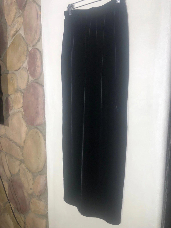 Vintage Long Skirt Velvet Maxi In Black 2