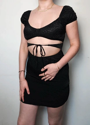 Robe noir avec motifs manche courte Jennyfer S, brand: Jennyfer, condition: Very good, size: S / 36 / 8, €5.00, €5.95 includes Buyer Protection