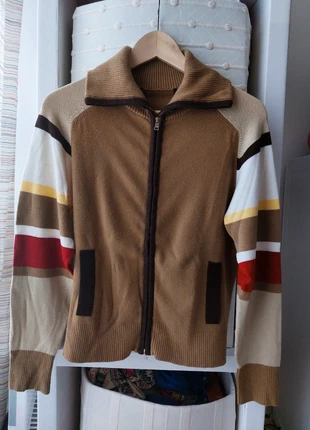 Jersey cremallera marrón mujer, marca: Vintage, estado: Muy bueno, tamaño: M / 38 / 10, 6,00 €, 7,00 € Protección al comprador incluida