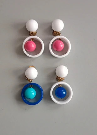 Boucles d'oreilles clips vintage années 80, estado: Bueno, 5,00 €, 5,95 € Protección al comprador Pro incluida