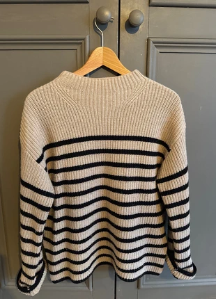 Zwart / beige gestreepte trui van Rails, merk: Rails, staat: Heel goed, maat: XS / 34 / 6, € 20,00, € 21,70 inclusief Kopersbescherming