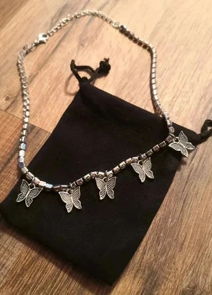 Collier, Pendentif ras du cou Papillon Argenté, estado: Nuevo con etiquetas, 9,00 €, 10,15 € Protección al comprador incluida