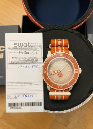 Swatch x Blancpain Fifty Fathoms Arctic Ocean, marke: Swatch, zustand: Neu, mit Etikett, größe: 39–42 mm, 368,00 €, 387,10 € inklusive Vinted-Käuferschutz