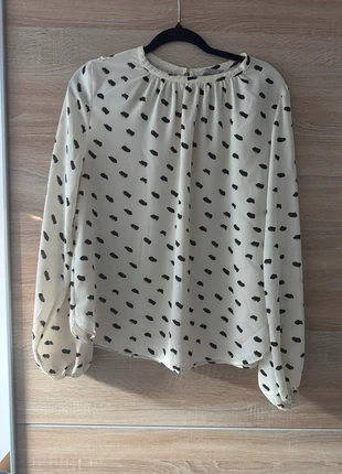 Blouse crème à pois, marca: H&M, estado: Muy bueno, tamaño: XL / 42 / 14, 5,00 €, 5,95 € Protección al comprador incluida