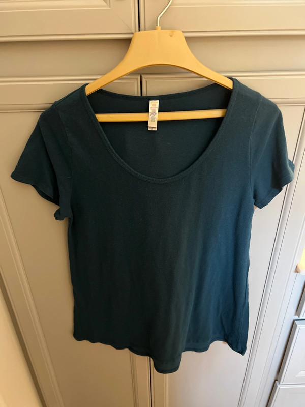 Women’s medium Lularoe top teal euc 4