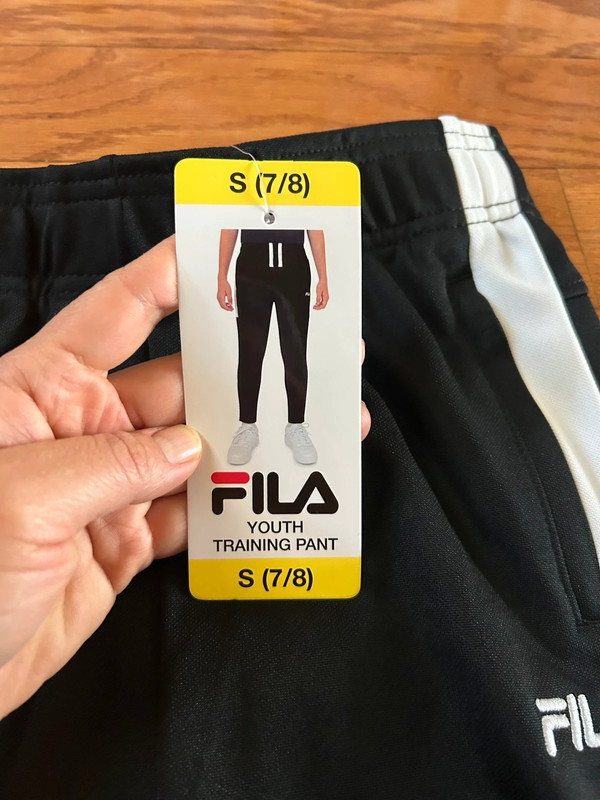 NEW Fila boys training pants size S 7/8 2