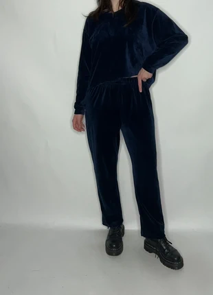 1990s navy velvet velour downtown grunge berlin streetwear witch whimsigoth baddie twopiece set, marque: Vintage, état: Très bon état, taille: XL / 42 / 14, 20,00 €, 21,70 € Protection acheteurs (Pro) incluse