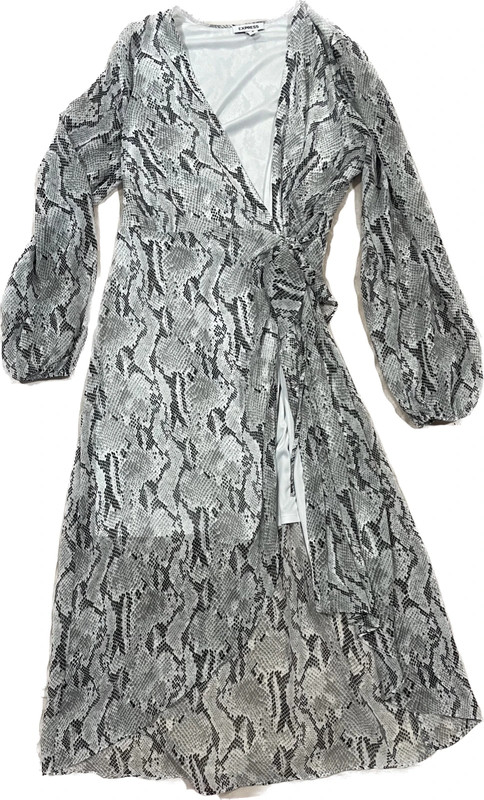 Gray snakeskin Express dress 1