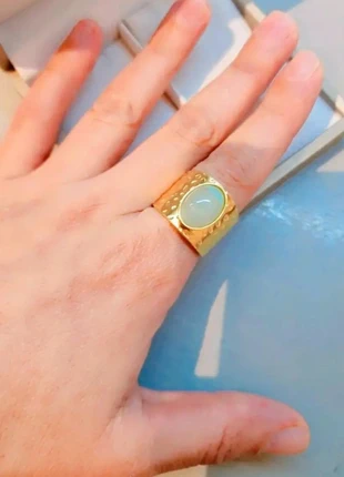 Bague Plaquée or Pierre semi précieuse Opale Neuve, brand: Opal, condizioni: Nuovo senza cartellino, taglia: Regolabile, €24.00, €25.90 include la Protezione acquisti