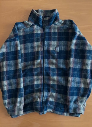 Giacca di pile y2k anni ‘90 Think pink a scacchi vintage blu scuro e beige, marque: Think Pink, état: Très bon état, taille: L, 24,90 €, 26,85 € Protection acheteurs incluse