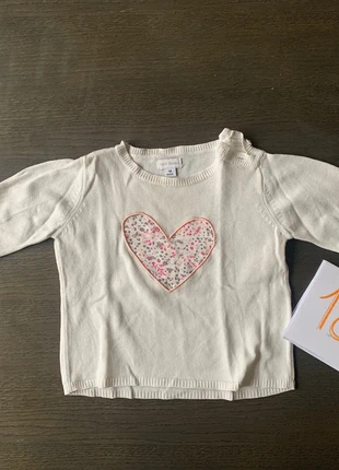 Pull blanc coeur Liberty, marque: Pat et Ripaton, état: Très bon état, taille: 18-24 mois / 86 cm, 1,00 €, 1,75 € Protection acheteurs incluse
