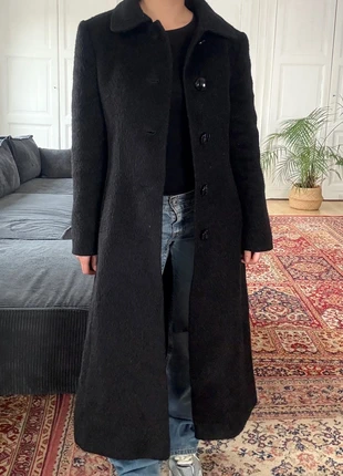 Manteau long noir avec ceinture à nouer vintage, marca: model gorenjska oblacila kranj, estado: Muy bueno, tamaño: M / 38 / 10, 75,00 €, 79,45 € Protección al comprador Pro incluida