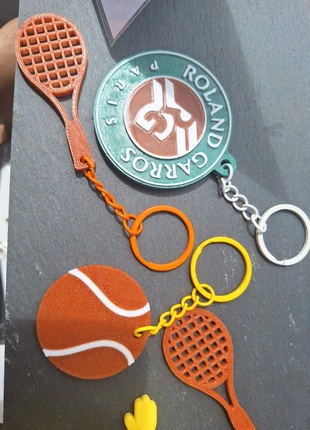 Porte-clés clé tennis/ roland Garros, marque: RECREAJU, état: Neuf sans étiquette, 6,00 €, 7,00 € Protection acheteurs (Pro) incluse